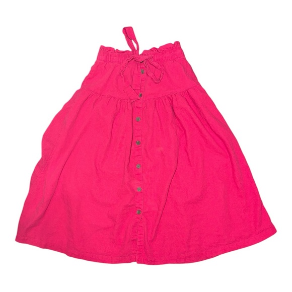 Universal Thread Pink Midi A-Line Skirt with Tie Front for Night Out - Picture 1 of 4